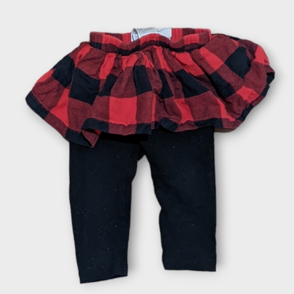 6-12 Months Baby Gap Red Black Buffalo Check Plaid 2 Piece Cotton Flannel Outfit - Picture 4 of 6